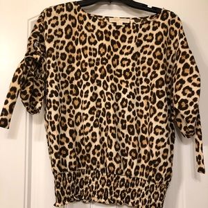 NWOT Michael Kors Cheetah Print Shirt